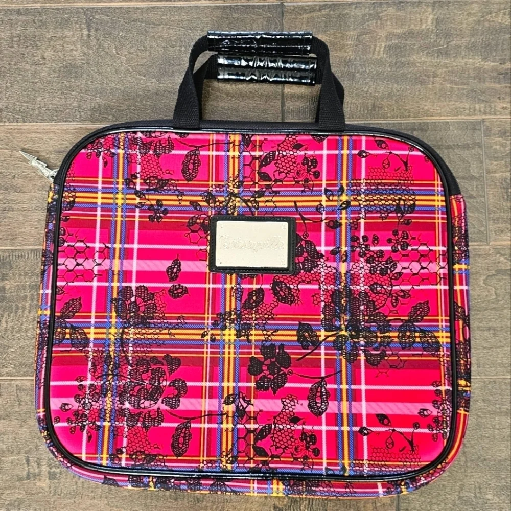 Betsey Johnson Pink Plaid Laptop Carrying Bag